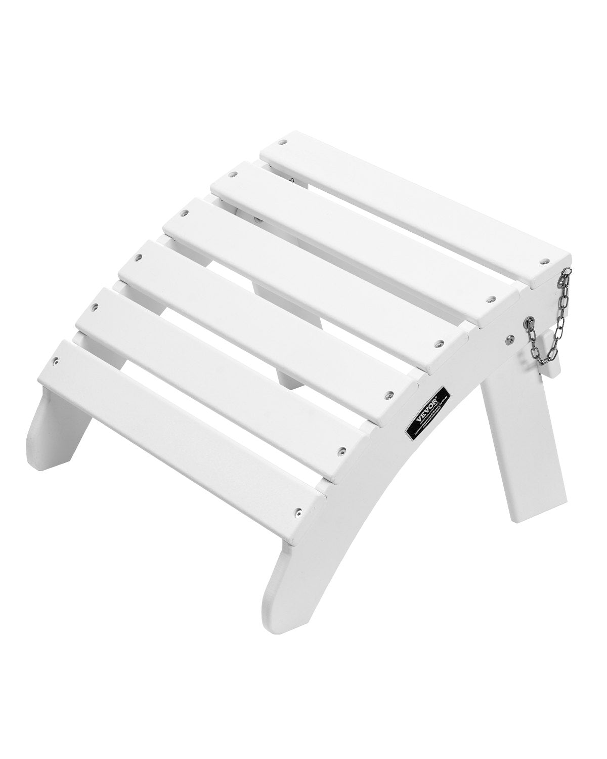 VEVOR Adirondack Ottoman 45L x 50W x 35H cm HDPE Folding Footrest White