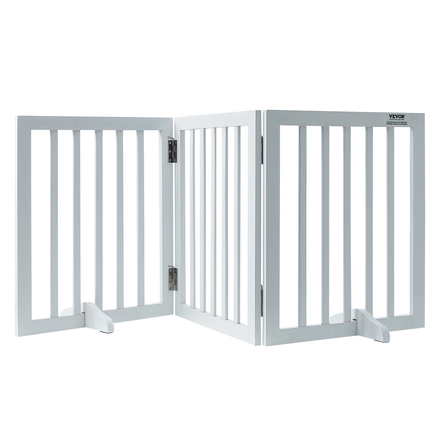 VEVOR Free Standing Dog Gate, 24" H x 60" W Freestanding Pet Gate, 3 Panels Foldable