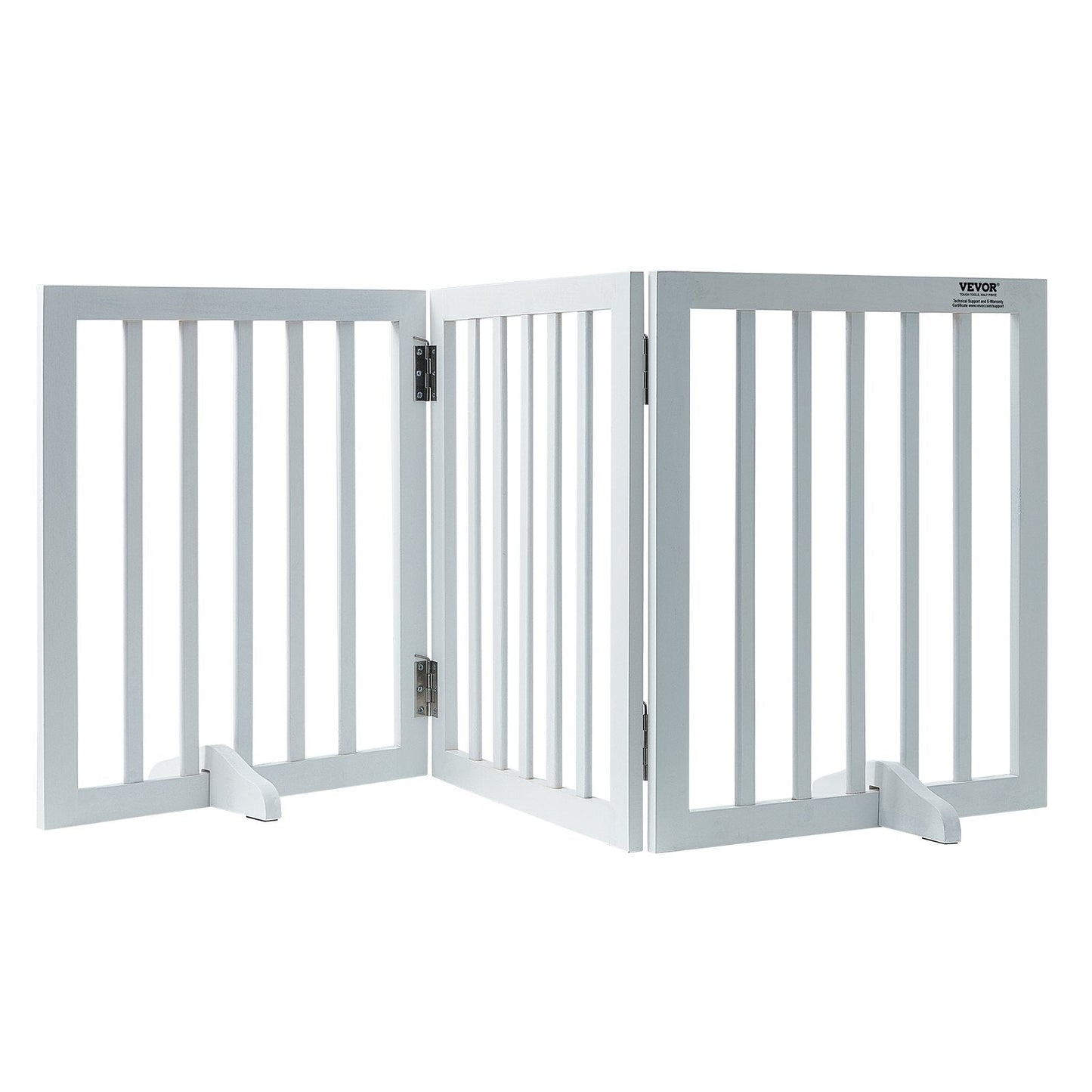 Foldable Pet Gate with 3 Panels, 0.6m H x 1.5m W, Indoor Use, White