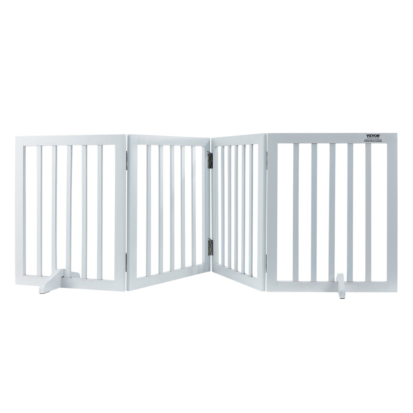 VEVOR Free Standing Dog Gate, 24" H x 80.3" W Freestanding Pet Gate, 4 Panels Foldable
