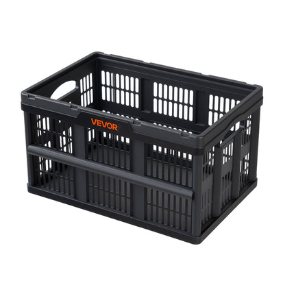 Plastic Collapsible Storage Bins, 45L 3 Packs, Stackable Folding Storage Crates with Handles, Holds 15 kg Per Bin, Foldable Heavy Duty Containers, Space-Saving Baskets, for Home Organizing