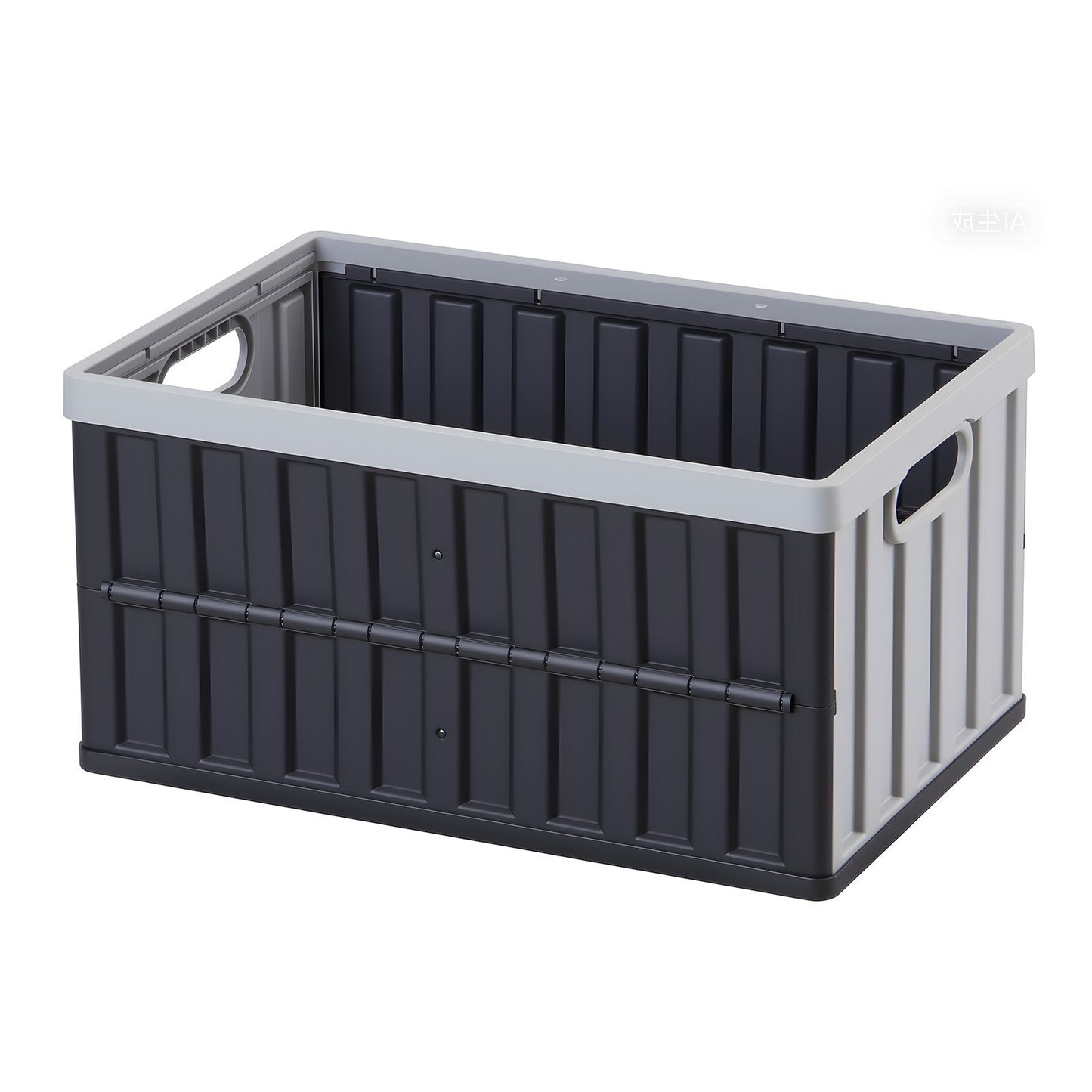 Plastic Collapsible Storage Bins with Lids, 65L 2 Packs, Stackable Folding Storage Crates with Handles, Holds 38 kg Per Bin, Heavy Duty Containers, Space-Saving Baskets, for Home Organizing