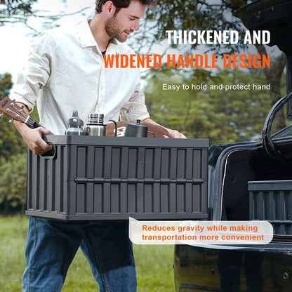 VEVOR Collapsible Storage Bins with Lids, 65L 3 Packs, Folding Plastic Stackable