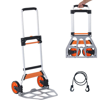 Convertible Aluminum Hand Truck, 125kg Capacity, Lightweight & Portable
