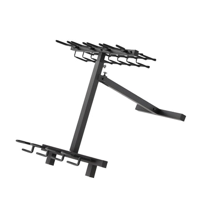 Gun Rack, Portable, Folding Heavy Duty Steel Rifle Shotgun Rack Stand, Freestanding Indoor Outdoor Gun Display Storage, Holds Up to 7 Pistols and 4 Rifles or Shotguns, for Shooting Hunting Range