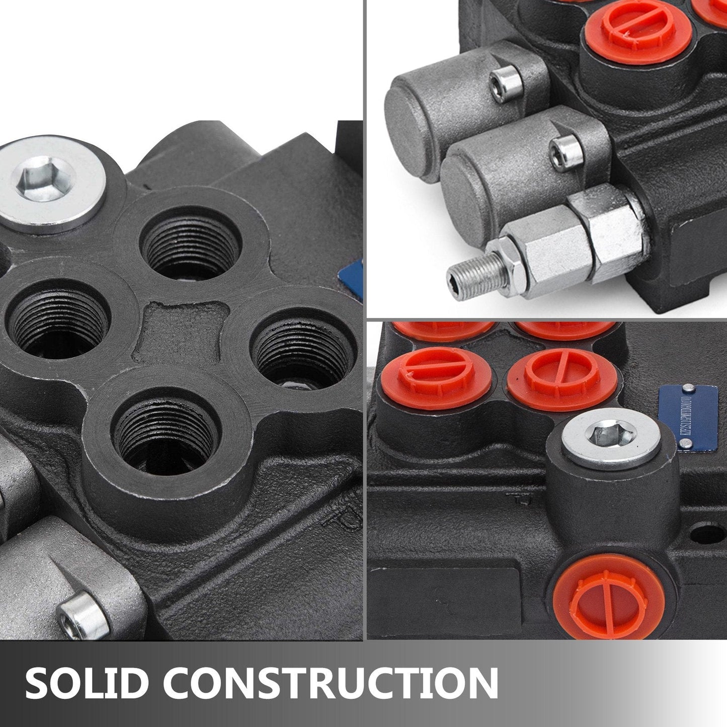 Hydraulic Joystick Control Valve, 2 Spool, 11 GPM, 3600 PSI, 41x13x6.5 cm