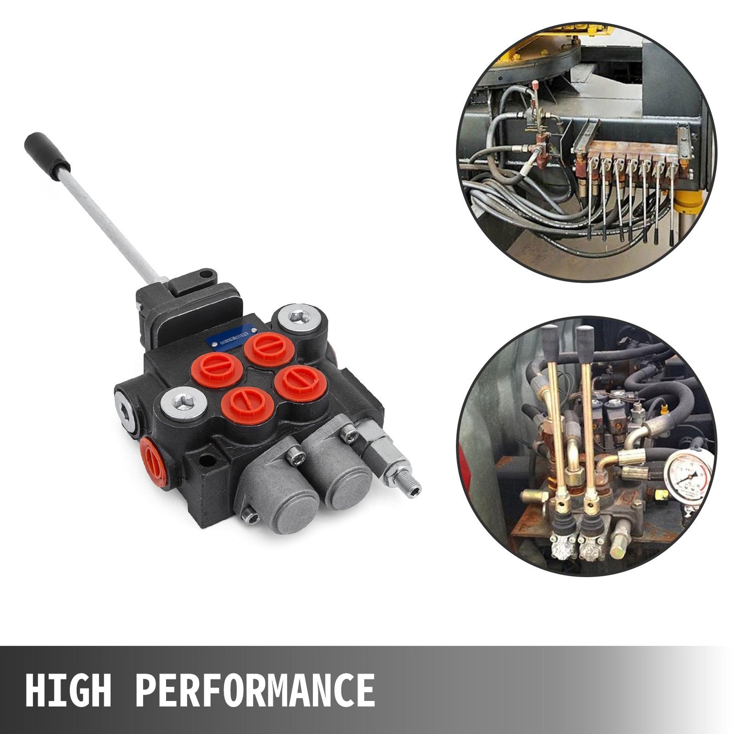 VEVOR Hydraulic Valve 2 Spool Hydraulic Joystick Control Valve 11gpm Hydraulic Directional