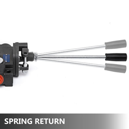 Hydraulic Joystick Control Valve, 2 Spool, 11 GPM, 3600 PSI, 41x13x6.5 cm