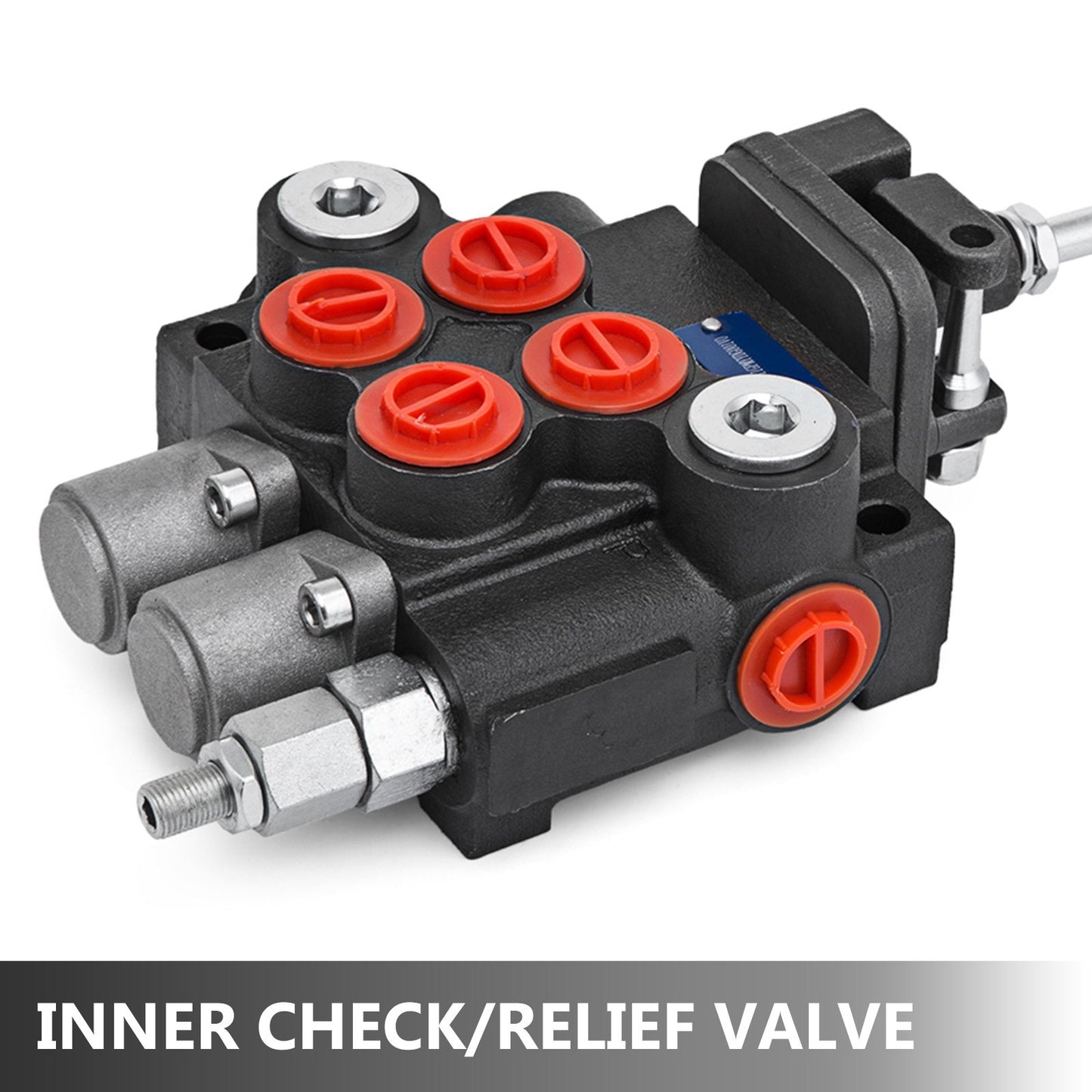 VEVOR Hydraulic Valve 2 Spool Hydraulic Joystick Control Valve 11gpm Hydraulic Directional