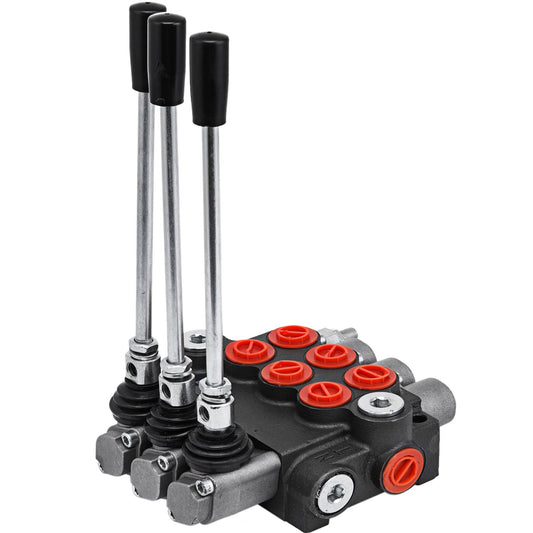 VEVOR 3 Spool Hydraulic Control Valve 11GPM Hydraulic Directional Control Valve