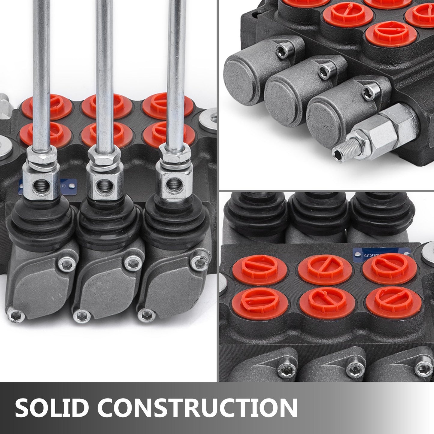 VEVOR 3 Spool Hydraulic Control Valve 11GPM Hydraulic Directional Control Valve