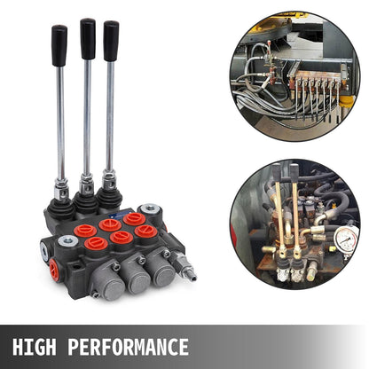 3-Spool Hydraulic Directional Control Valve, 11GPM, for Tractors & Loaders