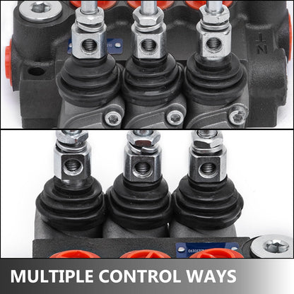 3-Spool Hydraulic Directional Control Valve, 11GPM, for Tractors & Loaders