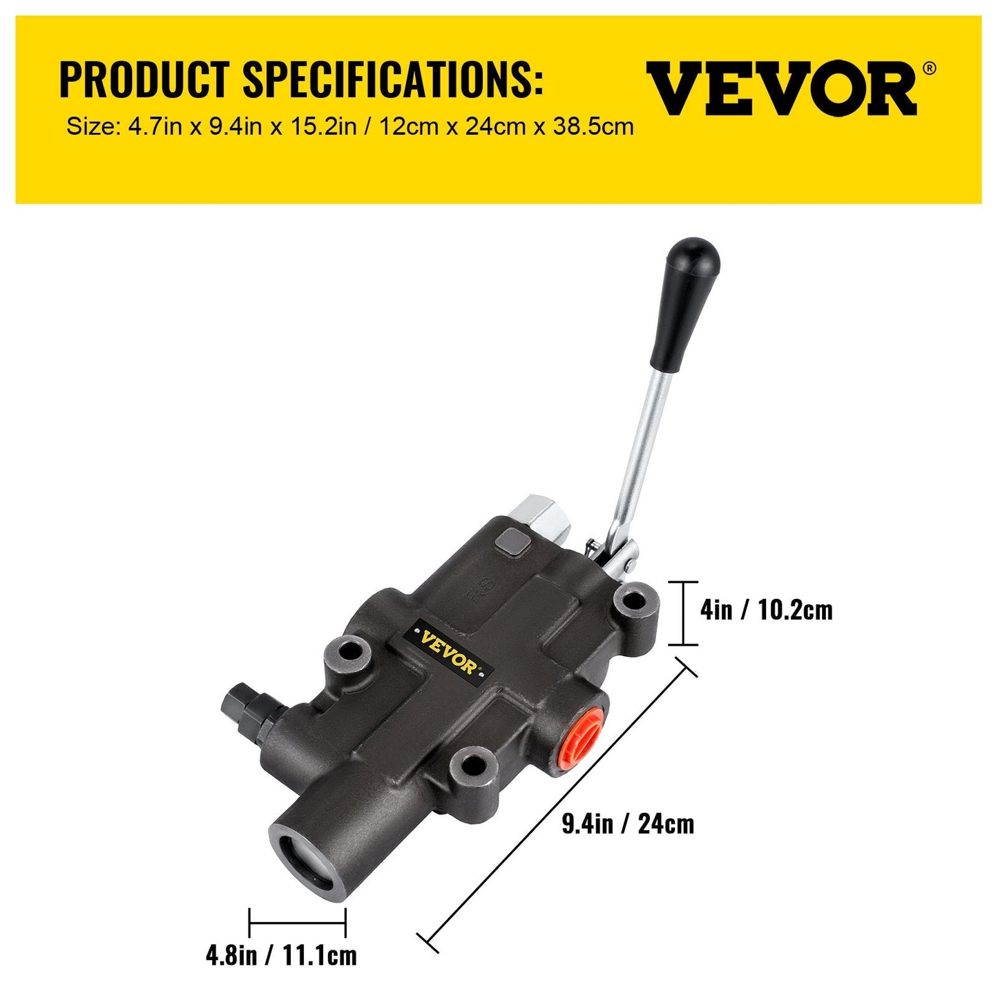 Hydraulic Directional Control Valve, 1 Spool, 21 GPM, 4300 PSI, Manual Operation