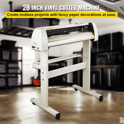 28.3" Vinyl Cutter with Stand, 720mm Feed, LCD Display, Windows Compatible