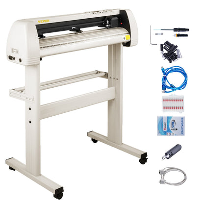 28.3" Vinyl Cutter with Stand, 720mm Feed, LCD Display, Windows Compatible