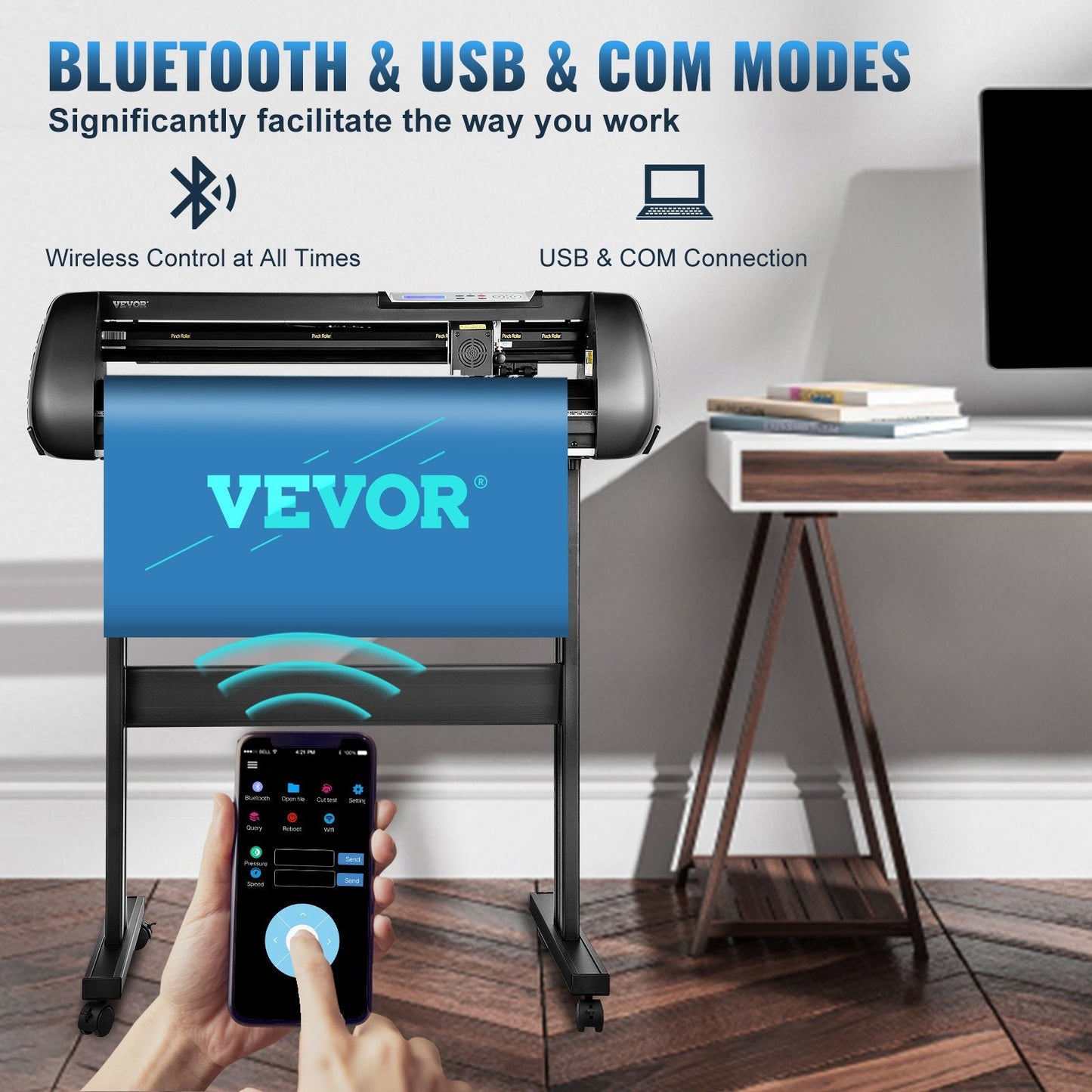 28" Bluetooth Vinyl Cutter Plotter with SignMaster Kit & Accessories Bundle