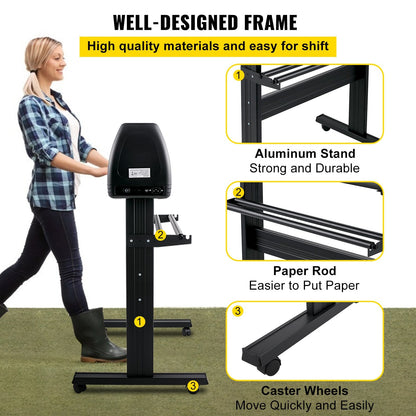 High Precision 34" Vinyl Plotter Cutter with LCD Display & Software Compatibility