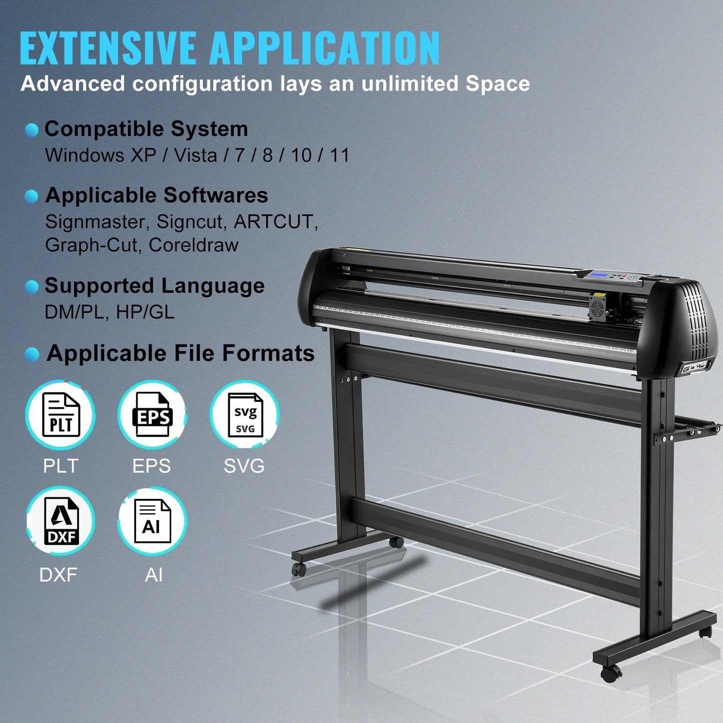 53-Inch Vinyl Cutter Plotter with SignMaster Software Bundle, 22 kg, 1350 mm Feed