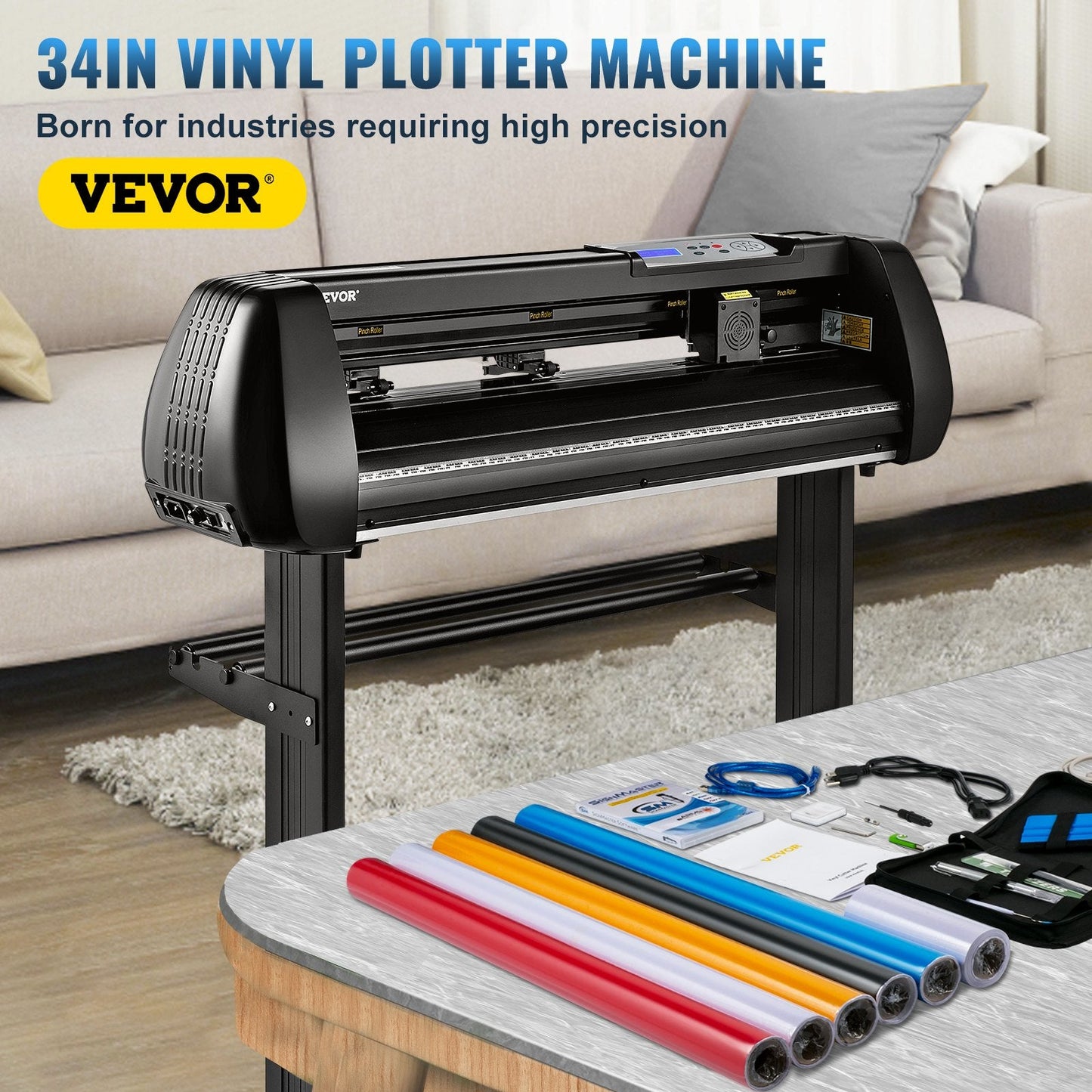 34in Bluetooth Vinyl Cutter Plotter with SignMaster Kit, Accurate & Wireless
