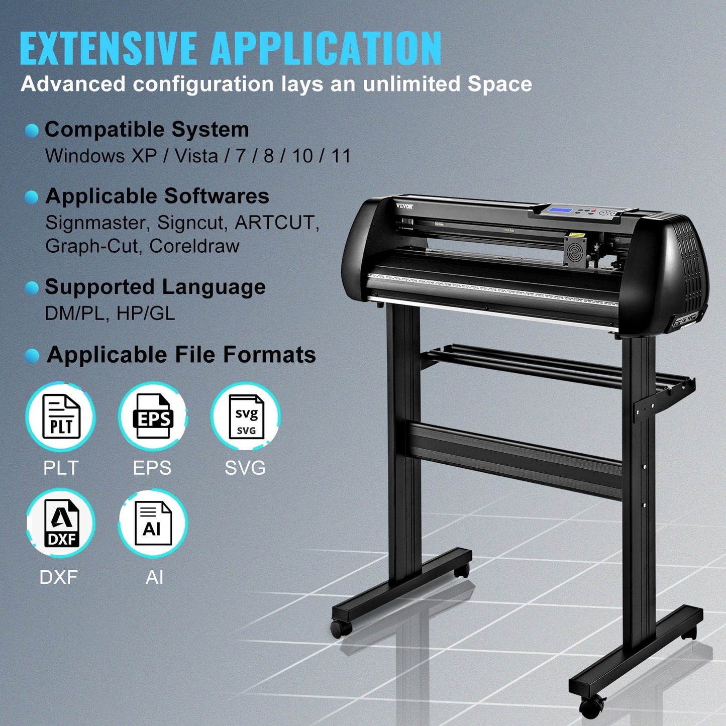 34in Bluetooth Vinyl Cutter Plotter with SignMaster Kit, Accurate & Wireless