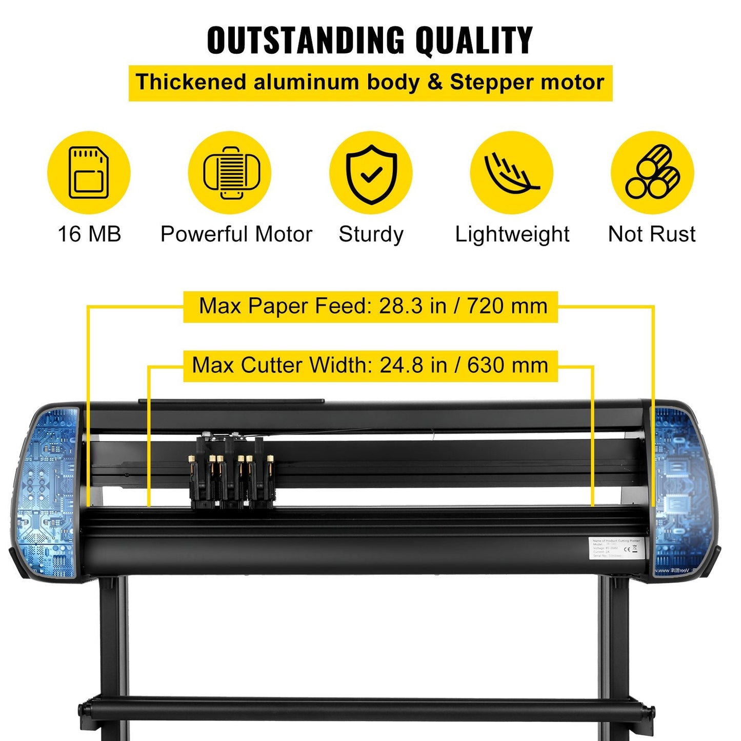 Vinyl Cutter Plotter Bundle with SignMaster and Stand, 0.72m Cutting Width