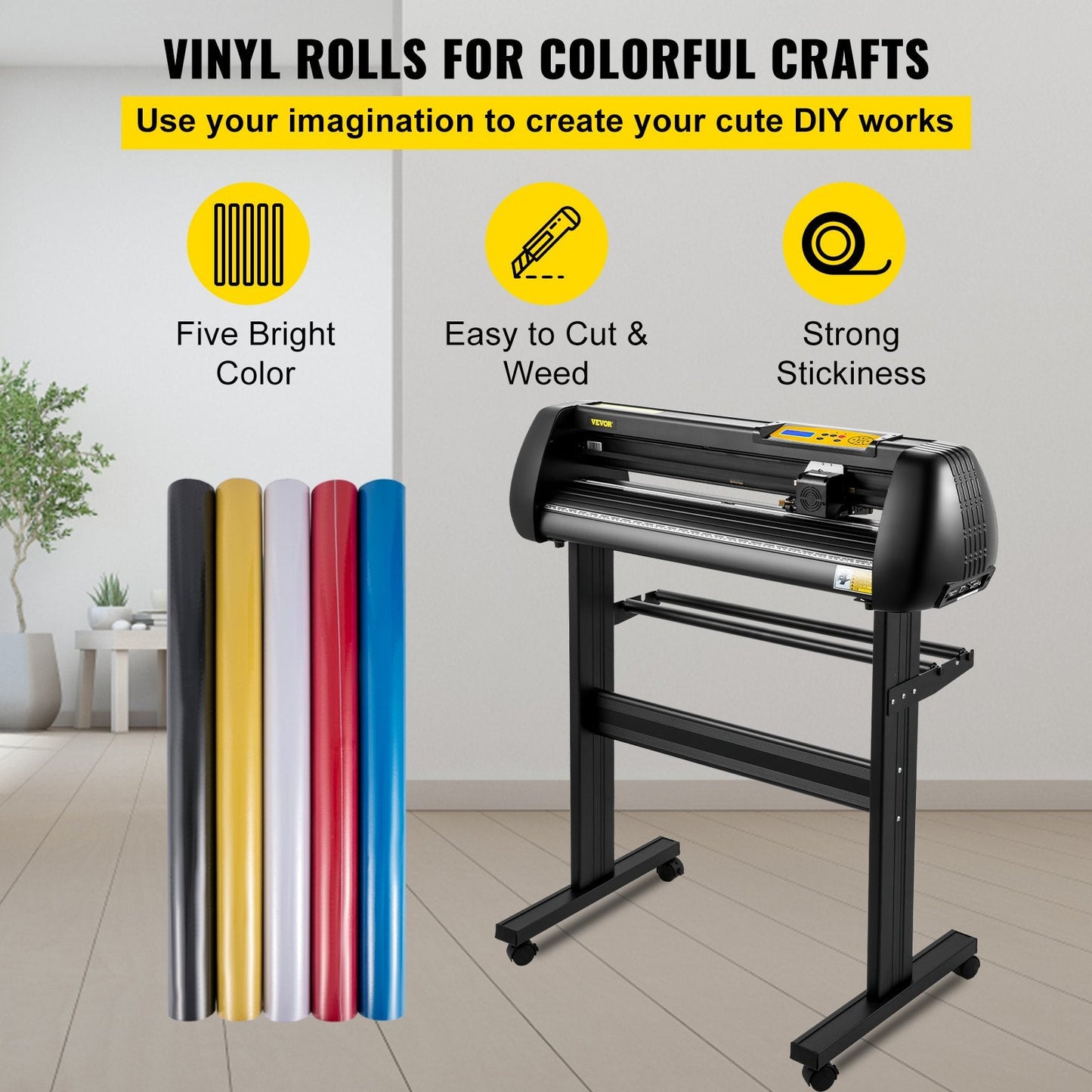 Vinyl Cutter Plotter Bundle with SignMaster and Stand, 0.72m Cutting Width