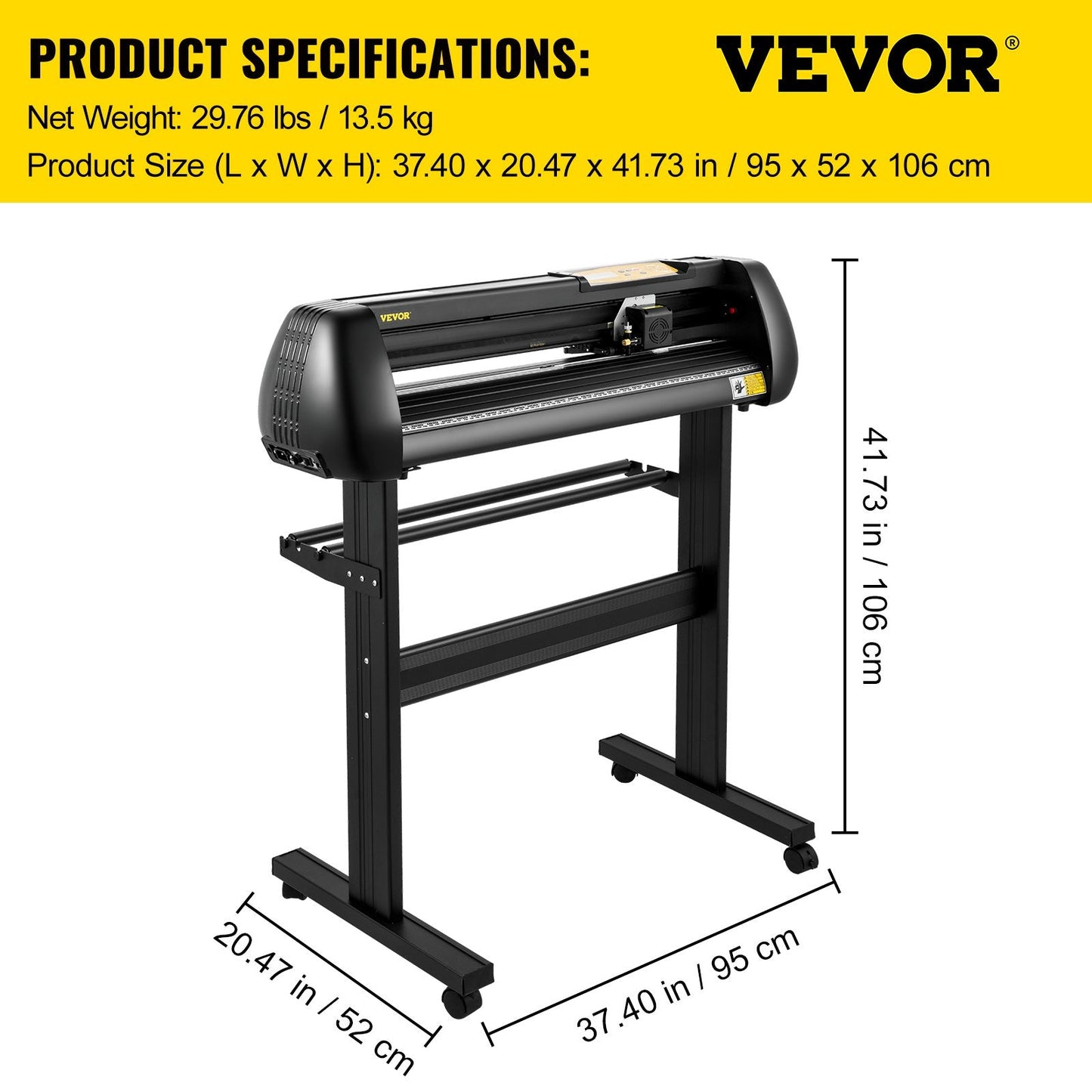 Vinyl Cutter Plotter Bundle with SignMaster and Stand, 0.72m Cutting Width
