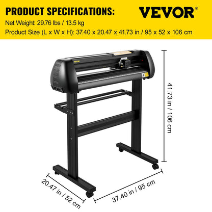 Vinyl Cutter Plotter Bundle with SignMaster and Stand, 0.72m Cutting Width