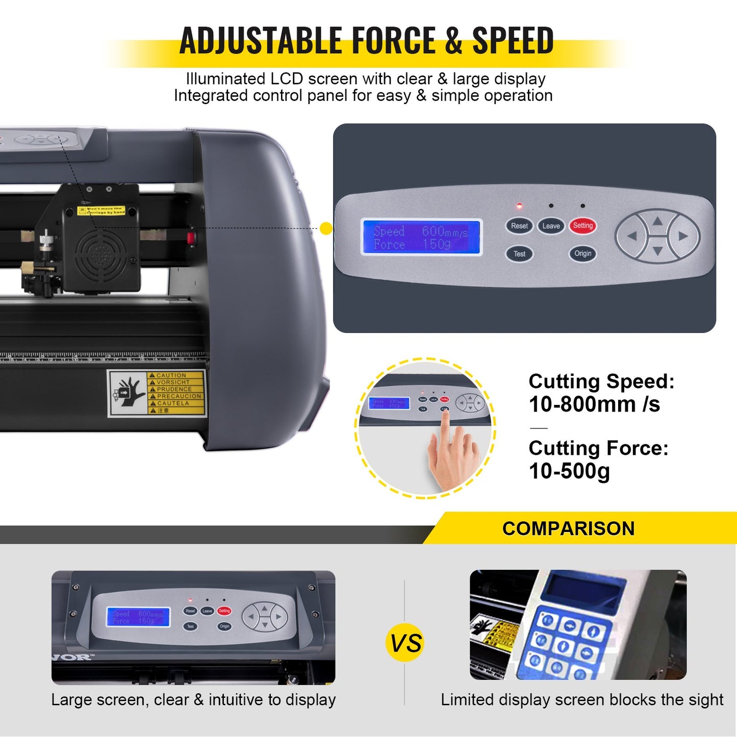 VEVOR Vinyl Cutter Machine Cutting Plotter 375mm Plotter Printer Vinyl Cutting