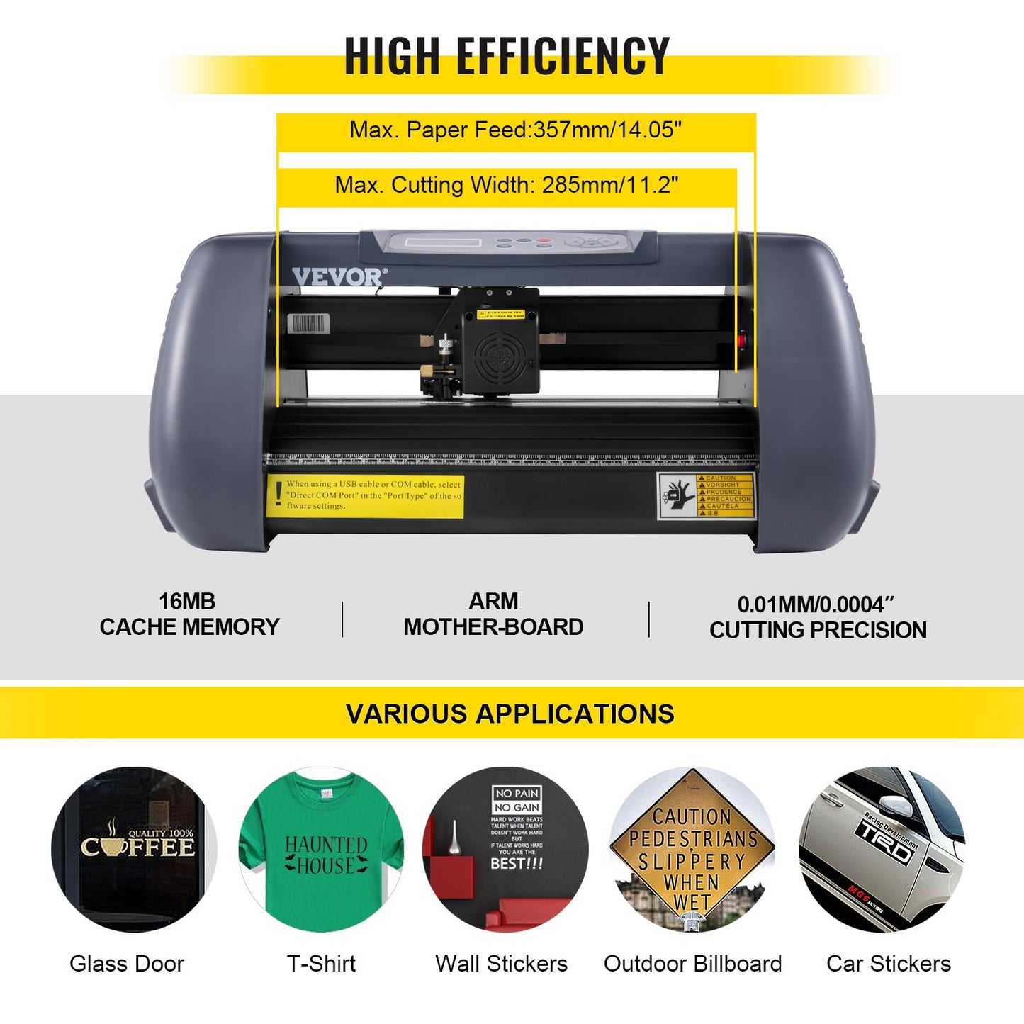 VEVOR Vinyl Cutter Machine Cutting Plotter 375mm Plotter Printer Vinyl Cutting