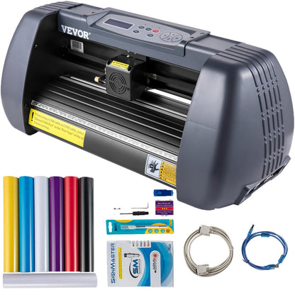 375mm Vinyl Cutter Plotter with LCD Display, USB & Serial Ports, 0.01mm Accuracy