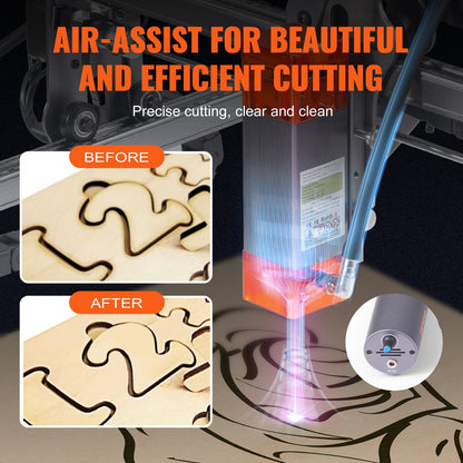 10W Laser Engraving Machine, 40cm x 40cm, for Wood, Metal, Acrylic Cutting