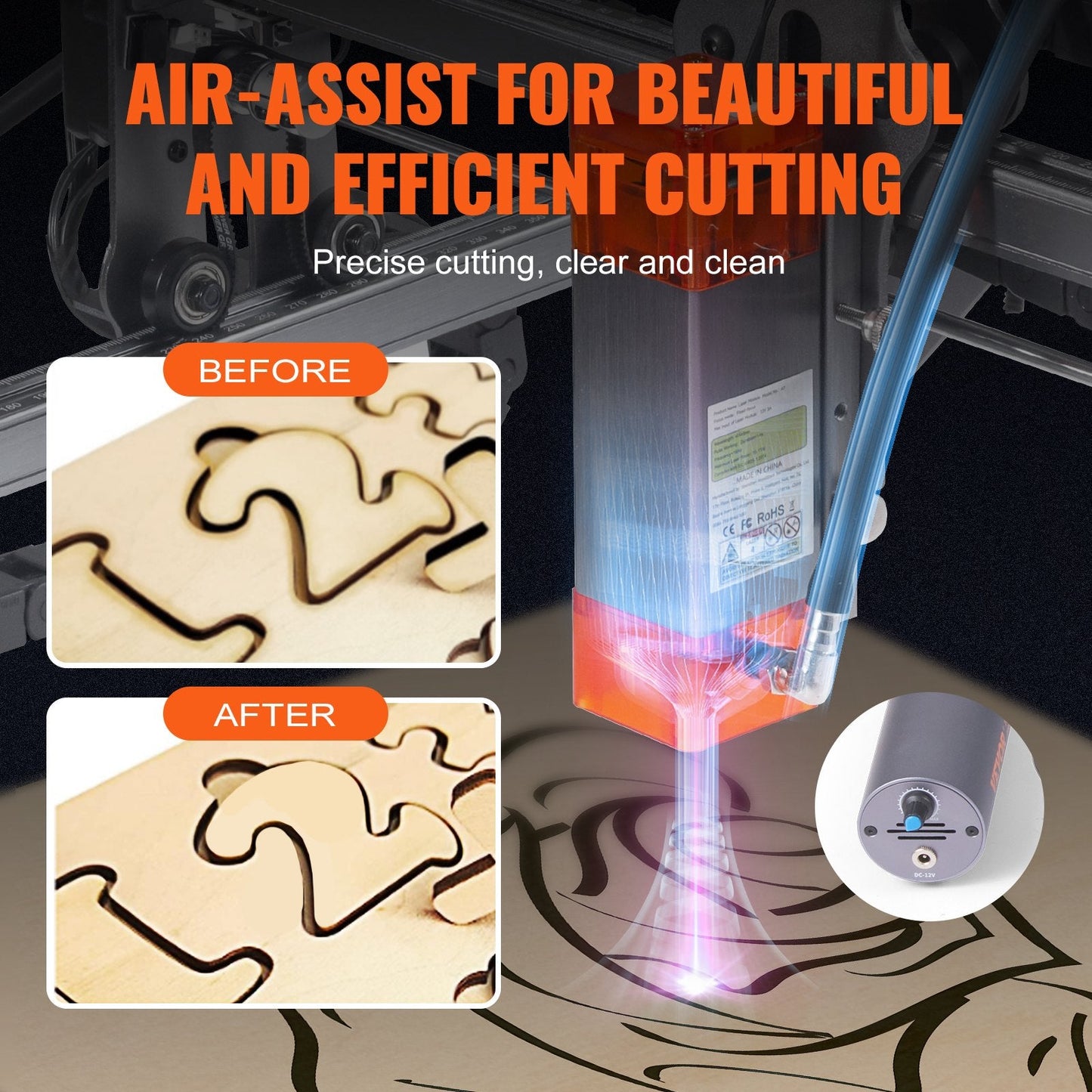 10W Laser Engraving Machine, 40cm x 40cm Area, Eye Protection, Multi-Material