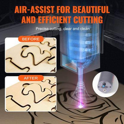 20W Laser Engraver with 40x40cm Area, USB Connection, Eye Protection, 6.1 kg