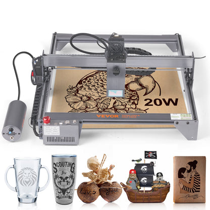 VEVOR Laser Engraver, 20W Output Laser Engraving Machine, 15.7" x 15.7" Large Working