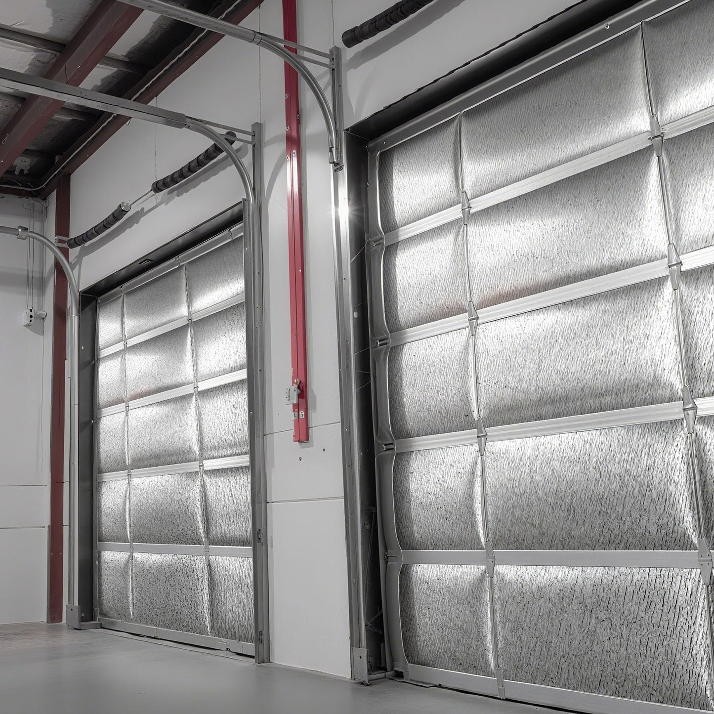 Reflective Insulation Roll, EPE Foam Core Radiant Barrier, 3mm 76.2m x 1.22 m, Aluminum Foil White PE Film Heat Reflective Shield, Thermal Insulation Roll for Garage Door Window RV Roofs