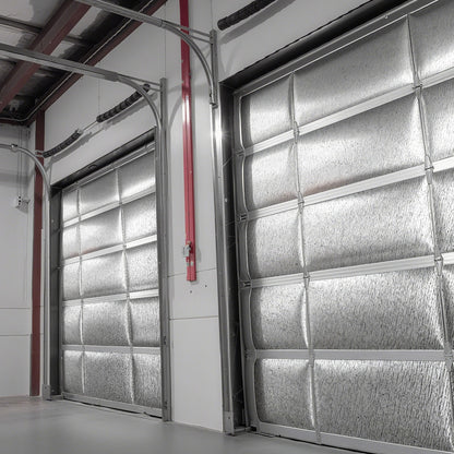 Reflective Insulation Roll, EPE Foam Core Radiant Barrier, 3mm 76.2m x 1.22 m, Aluminum Foil White PE Film Heat Reflective Shield, Thermal Insulation Roll for Garage Door Window RV Roofs