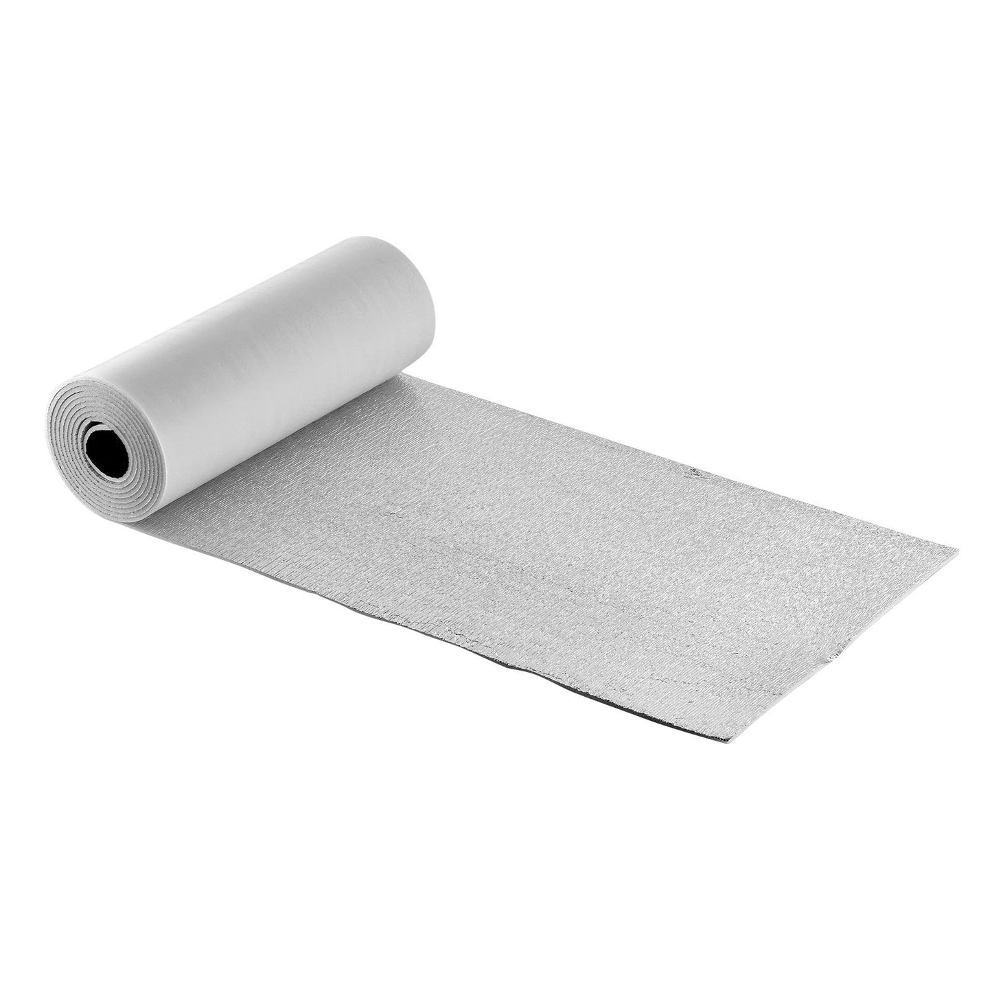 Reflective Insulation Roll, 2 Car Garage Door Thermal Insulation Kit, 6mm 5.49 m x 0.61 m, 4 Rolls Aluminum Foil EPE Foam Core Radiant Barrier, White PE Film Heat Shield for Garage Doors