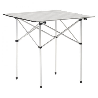 Folding Portable Camping Table Aluminum Outdoor Picnic Table Carry Bag, 700 x 700 x 700 mm