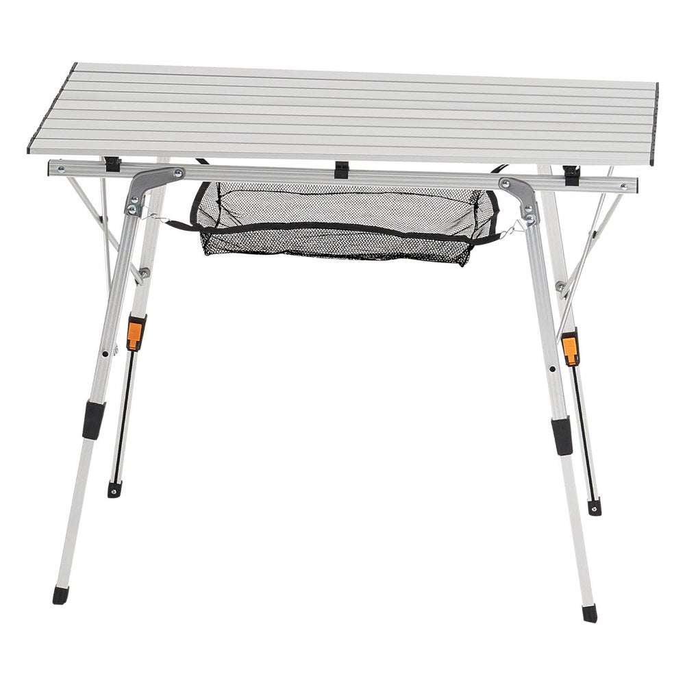 Folding Portable Camping Table Aluminum Outdoor Picnic Table Mesh Layer,900 x 520 x 680 mm