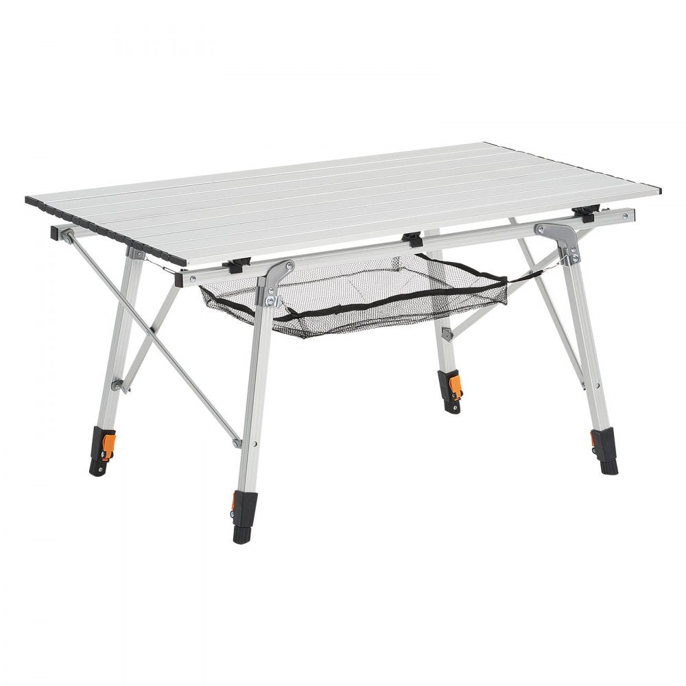 Folding Portable Camping Table Aluminum Outdoor Picnic Table Mesh Layer,900 x 520 x 680 mm