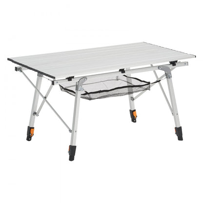 Folding Portable Camping Table Aluminum Outdoor Picnic Table Mesh Layer,900 x 520 x 680 mm