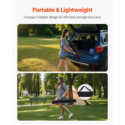 Folding Portable Camping Table Aluminum Outdoor Picnic Table Storage Bag,1200 x 550 x 500 mm