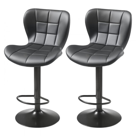 Bar Stool Counter Barstool Swivel Height Adjustable Kitchen Chair Set of 2