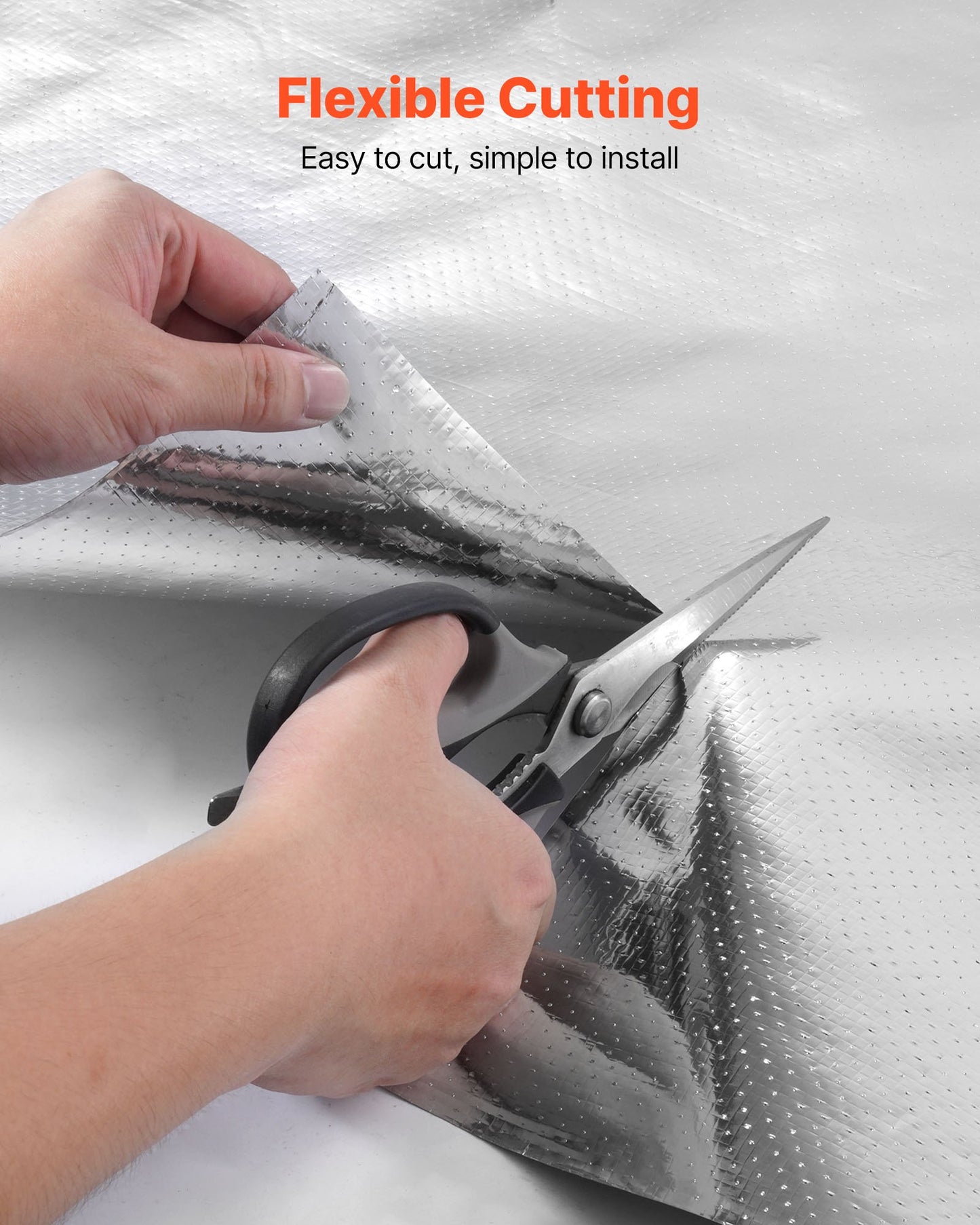 Double Reflective Insulation Roll, Perforated Woven Fabric Radiant Barrier, 0.15mm 38.1 m x 1.22 m, Double-Sided Aluminum Foil Heat Reflective Shield, Thermal Insulation Roll for Window RV Roof