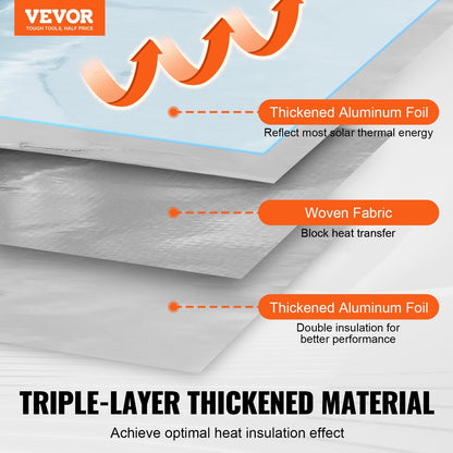 Double Reflective Radiant Barrier Insulation Roll, 76200mm x 1220mm, Silver