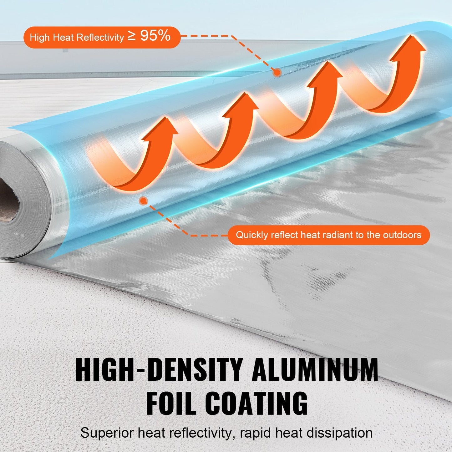 Double Reflective Radiant Barrier Insulation Roll, 76200mm x 1220mm, Silver