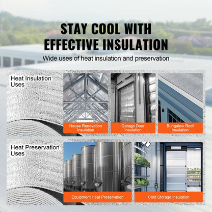Double Reflective Foam Core Radiant Barrier, 7.62 x 0.6M, Thermal Insulation
