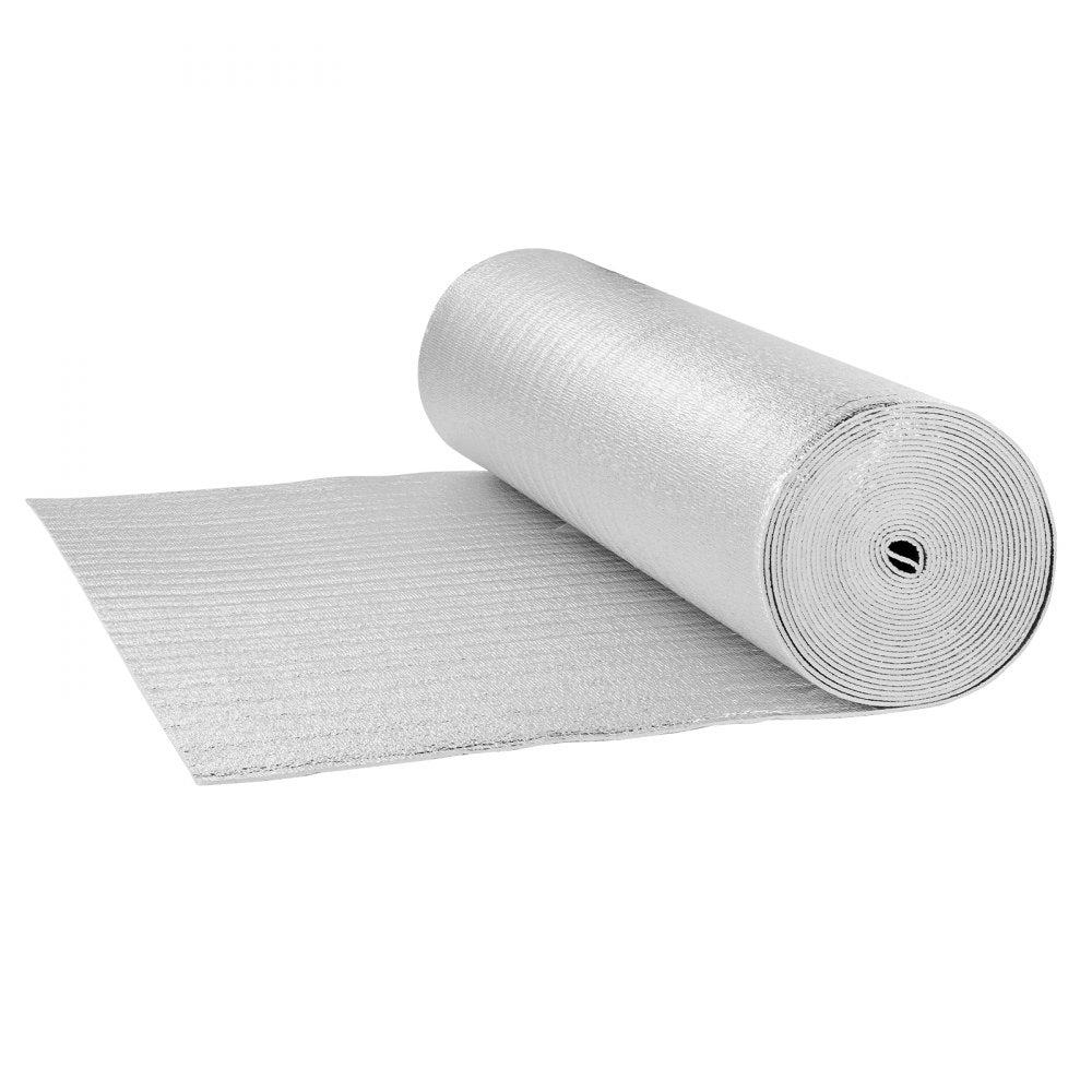 VEVOR Double Reflective Insulation Roll Foam Core Radiant Barrier 600 x 48 Inch / 15.24 x 1.2M